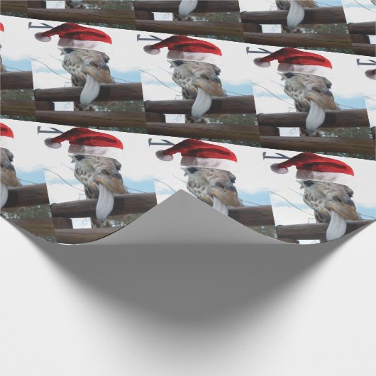 Giraffe-Tongue-Santa Cadeaupapier (Hoek)