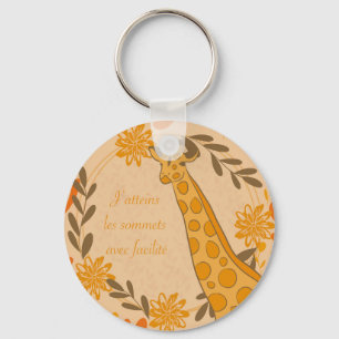 giraffe,totoem dier,chakra,positieve affirmatie sleutelhanger