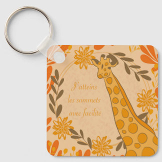 giraffe,totoem dier,chakra,positieve bevestiging sleutelhanger