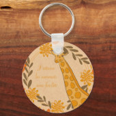 giraffe,totoomdier,chakra,positieve bevestiging sleutelhanger (Voorkant)