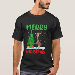 Giraffe Tree Xmas Trui Mannen Vrouwen Lelijke Kers T-shirt