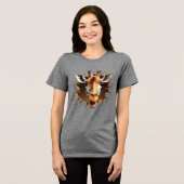 Giraffe Tri-Blend Shirt (Voorkant volledig)
