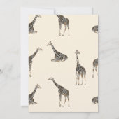 Giraffe Tropical Greenery Animal Birthday Party  Kaart (Achterkant)