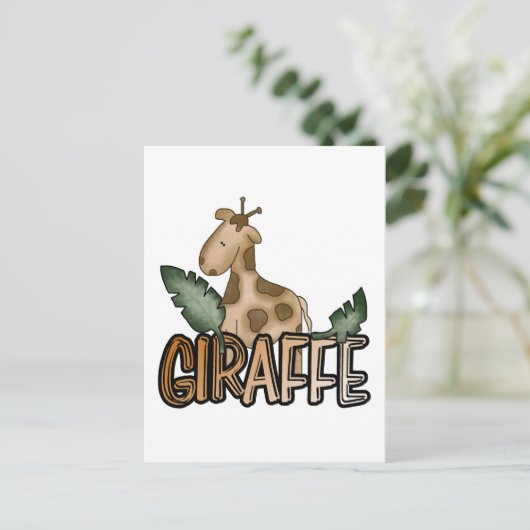 Giraffe Tshirts en cadeaus Briefkaart (Staand voorkant)