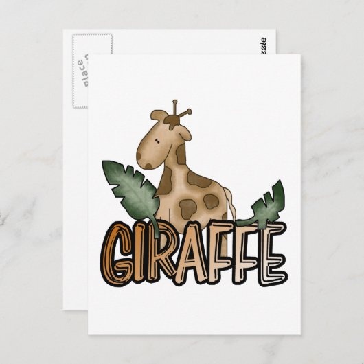 Giraffe Tshirts en cadeaus Briefkaart (Voorkant / Achterkant)