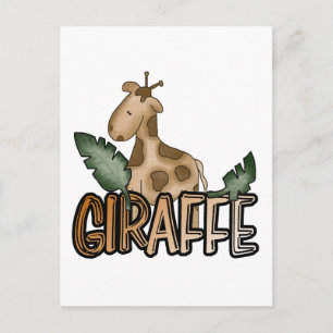 Giraffe Tshirts en cadeaus Briefkaart