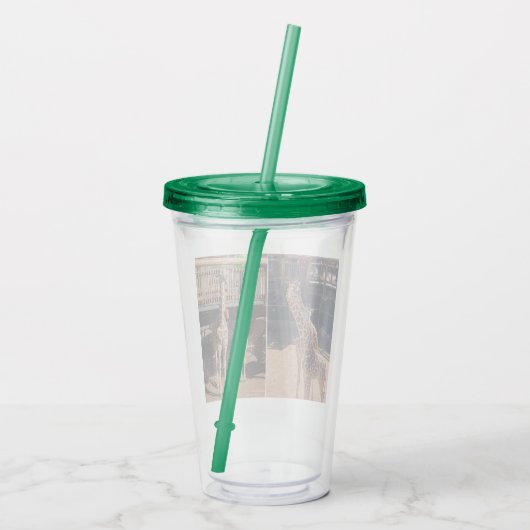 Giraffe Tumbler Acryl Drinkbeker (Achterkant)