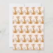 Giraffe twee wilde safaridieren 2e verjaardag kaart (Achterkant)