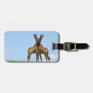 Giraffe Twins Bagagelabel