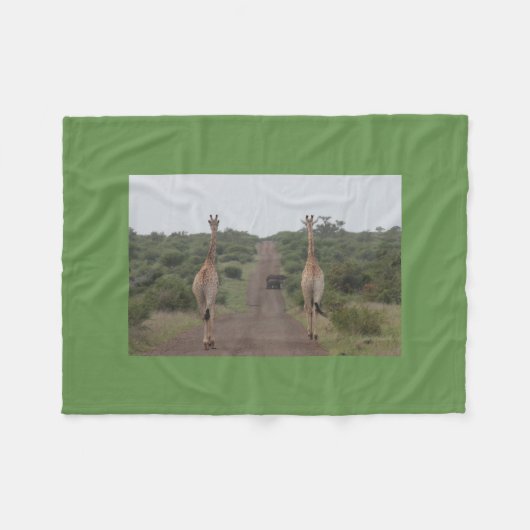 Giraffe Twins Cute Personalize Destiny's Fleece Deken (Voorkant (Horizontaal))