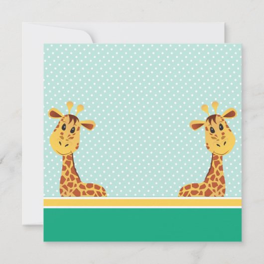Giraffe Twins Geboorte Aankondiging (Achterkant)