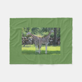 Giraffe Twins Schattige personaliseren Destiny's Fleece Deken