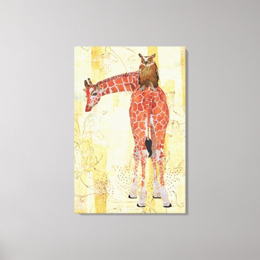 Giraffe & Uil Canvas (Voorkant)