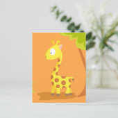 Giraffe uit mijn dierserie briefkaart (Staand voorkant)