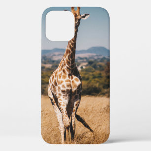 Giraffe UITGESCHAKELD MET BROWN GRASS Case-Mate iPhone Case