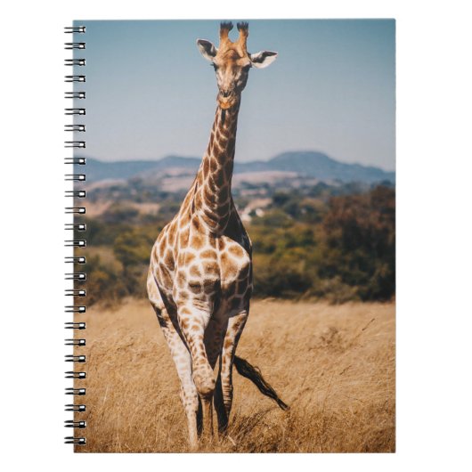 GIRAFFE UITGESCHAKELD MET BROWN GRASS NOTITIEBOEK (Voorkant)