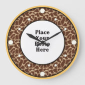 Giraffe uw fotowandklok grote klok (Voorkant)