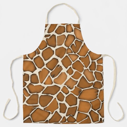 Giraffe Vacht Patroon Print Schort (Voorkant)