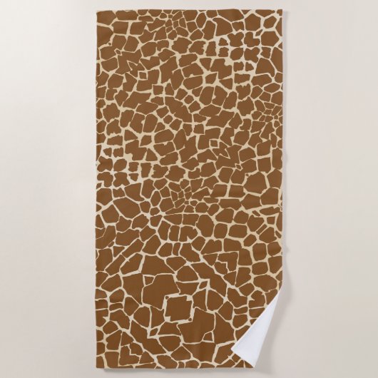 Giraffe Vachtpatroon Print Strandlaken (Voorkant)