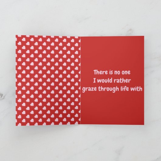 Giraffe Valentijnsdag Kaart (Binnen)