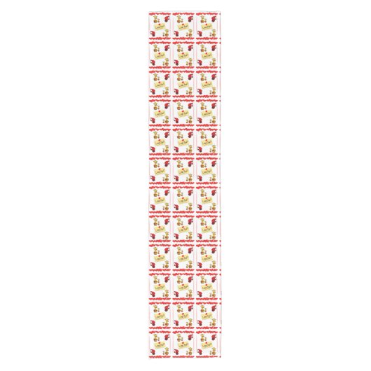 Giraffe Valentijnse tablecloth Runner Korte Tafelloper (Voorkant)