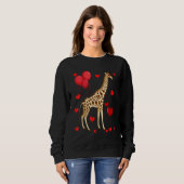 Giraffe Valentine s Day heart Animals Trui (Voorkant volledig)