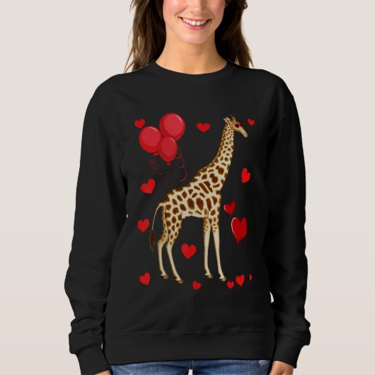 Giraffe Valentine s Day heart Animals Trui (Voorkant)