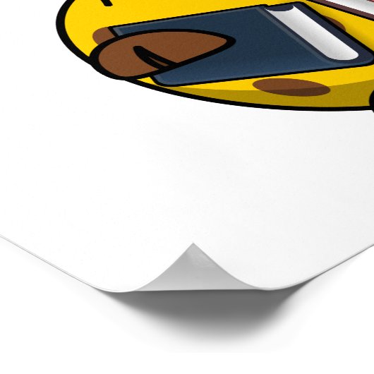 Giraffe van boekworm poster (Hoek)