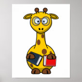 Giraffe van boekworm poster (Voorkant)