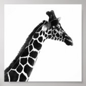 Giraffe van Charcoal Sketch Poster (Voorkant)