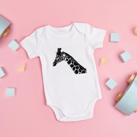 Giraffe van Charcoal Sketch Romper