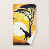 Giraffe van de African Savannah Sunset Bad Handdoek (Handdoek)