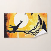 Giraffe van de African Savannah Sunset Bad Handdoek (Handdoek)