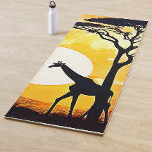 Giraffe van de African Savannah Sunset
