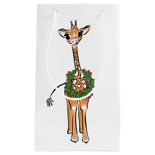 Giraffe van de baby - grof en helder klein cadeauzakje (Voorkant)