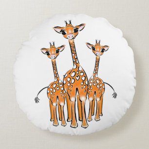 Giraffe van de Baby, safari Ronde Pillow Rond Kussen