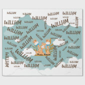 Giraffe van de Baby van de waterverf, Safari Anima Cadeaupapier (Vlak)