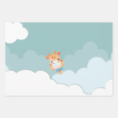 Giraffe van de Baby van de waterverf, Safari Anima Inpakpapier Vel (Voorkant 2)