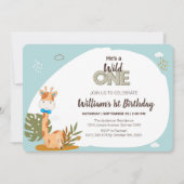 Giraffe van de Baby van de waterverf, Safari Anima Kaart (Voorkant)