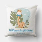 Giraffe van de Baby van de waterverf, Safari Anima Kussen (Voorkant)