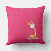 Giraffe van de Baby van de waterverf, Safari Anima Kussen (Achterkant)