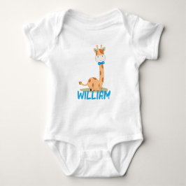Giraffe van de Baby van de waterverf, Safari Anima Romper