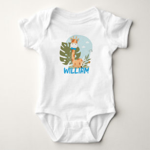 Giraffe van de Baby van de waterverf, Safari Anima Romper