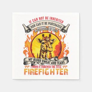 Giraffe van de brandweerman servet