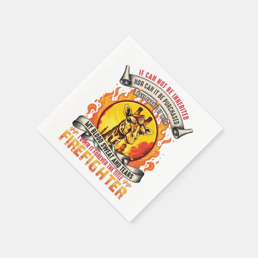 Giraffe van de brandweerman servet (Hoek)