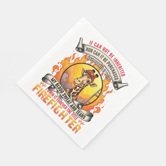 Giraffe van de brandweerman servet (Hoek)