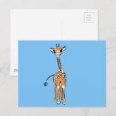 Giraffe van de Cute Baby, safari Briefkaart (Voorkant / Achterkant)