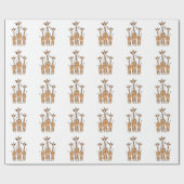 Giraffe van de Cute Baby, safari Cadeaupapier (Vlak)