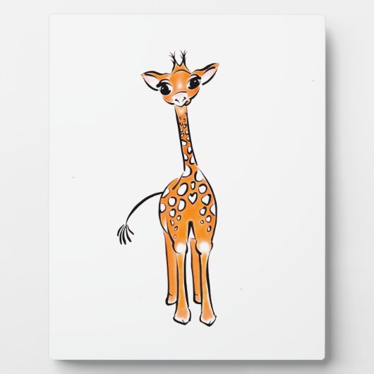 Giraffe van de Cute Baby, safari Fotoplaat (Voorkant)