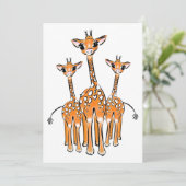 Giraffe van de Cute Baby, safari Kaart (Staand voorkant)